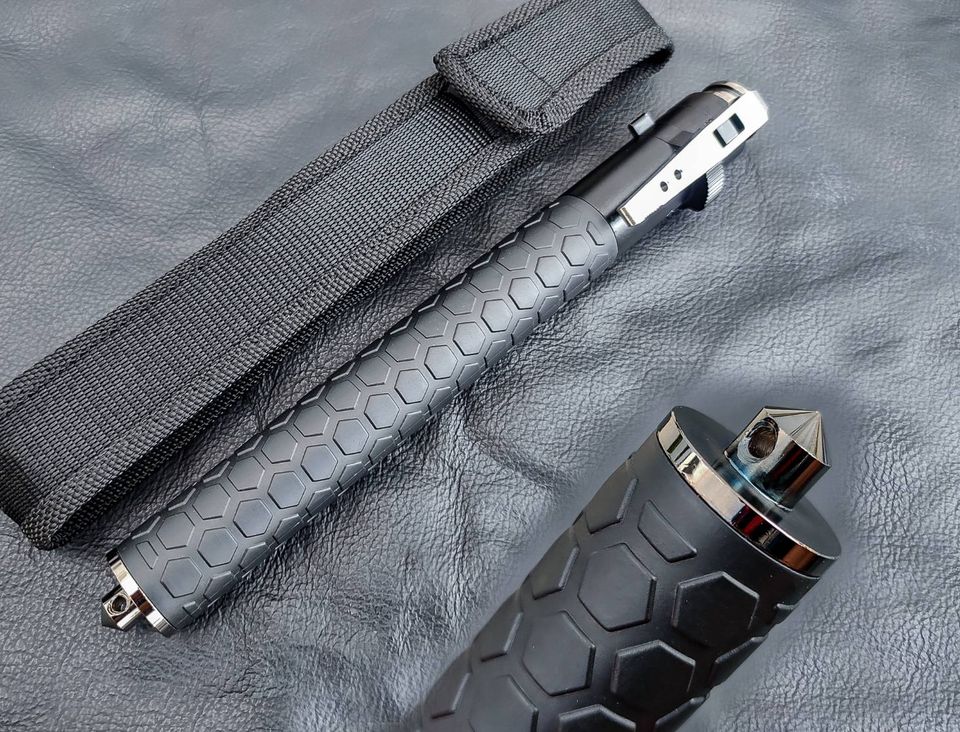 ดิ้วสปริง กระบองเหล็กออโต้ รุ่นยาว 21 นิ้ว กระบองยืดหด หรือเรียกว่า Baton