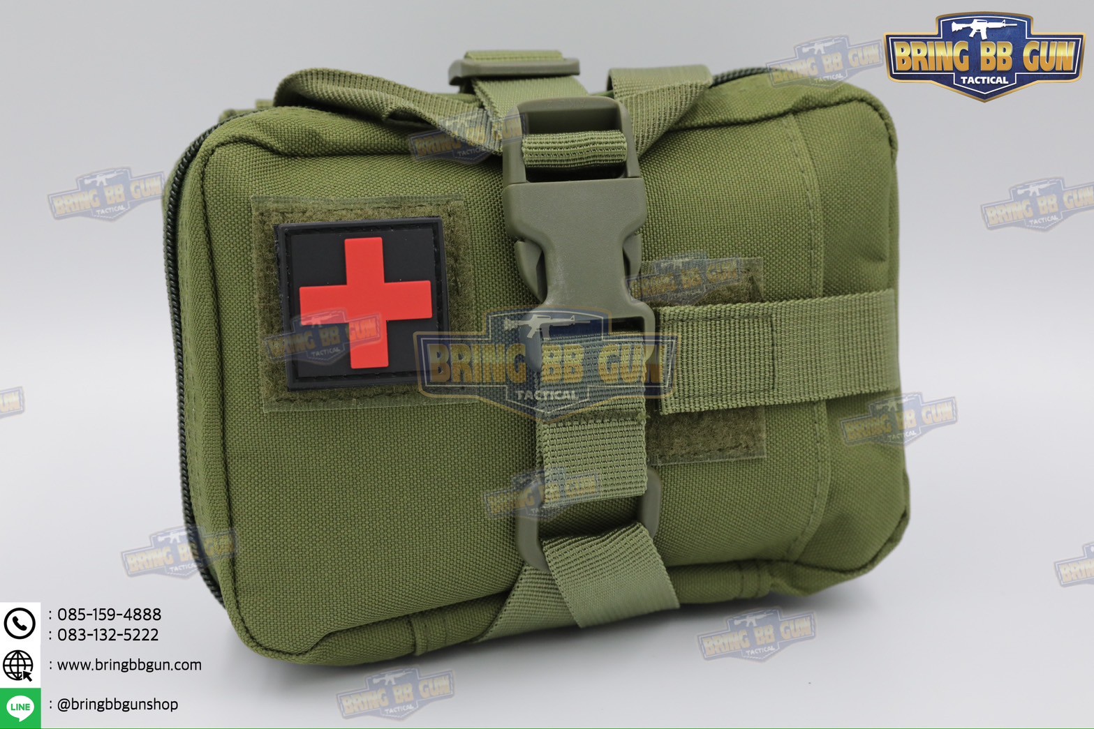 กระเป๋าพยาบาลสนาม B03 (แบบกระตุกไว) (ทรงแนวนอน) เพ้า IFAK รุ่น B03 (ทรงแนวนอน) (IFAK Pouch) (Medic Pouch)