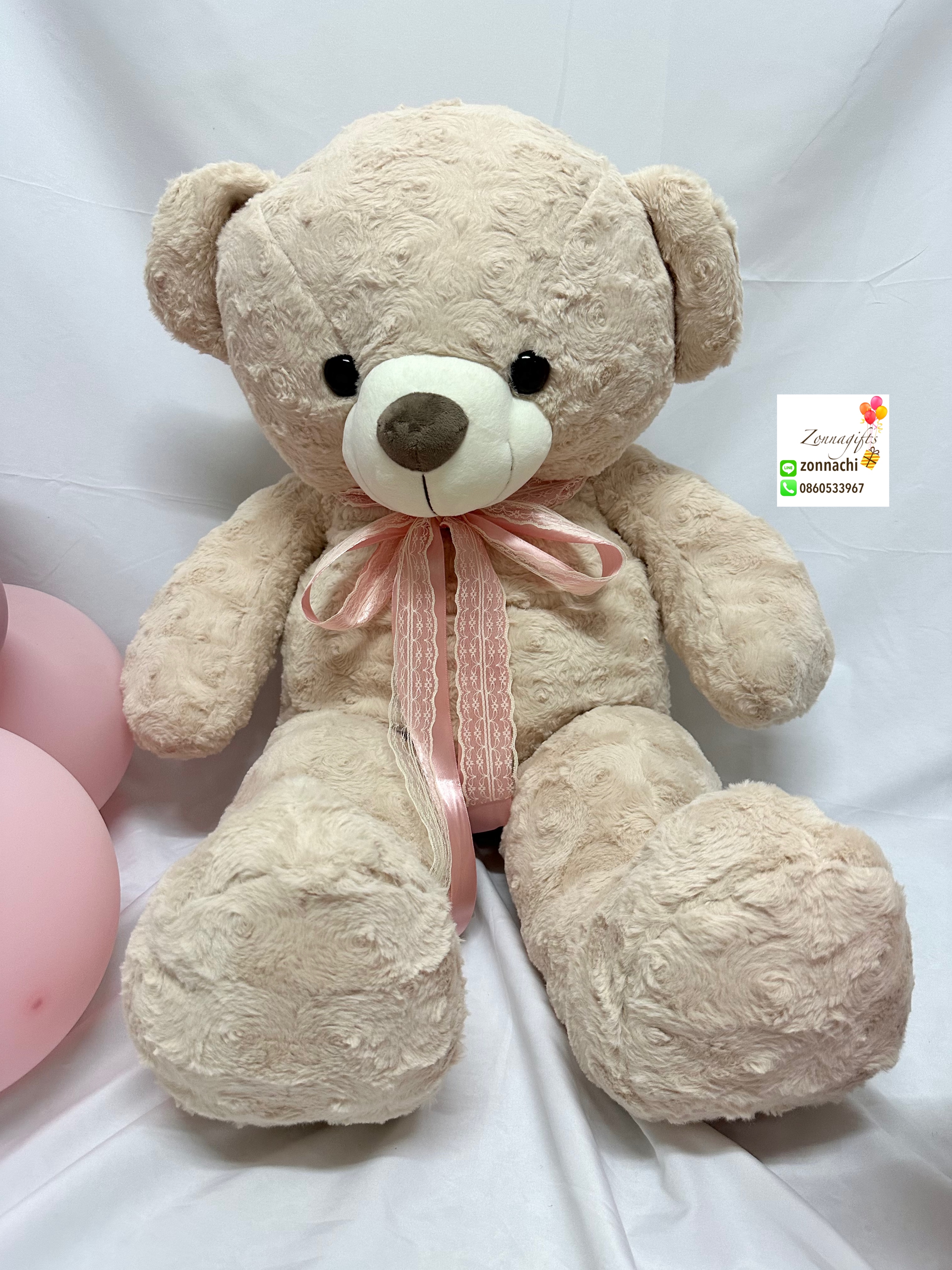 Teddy bear & flower balloons