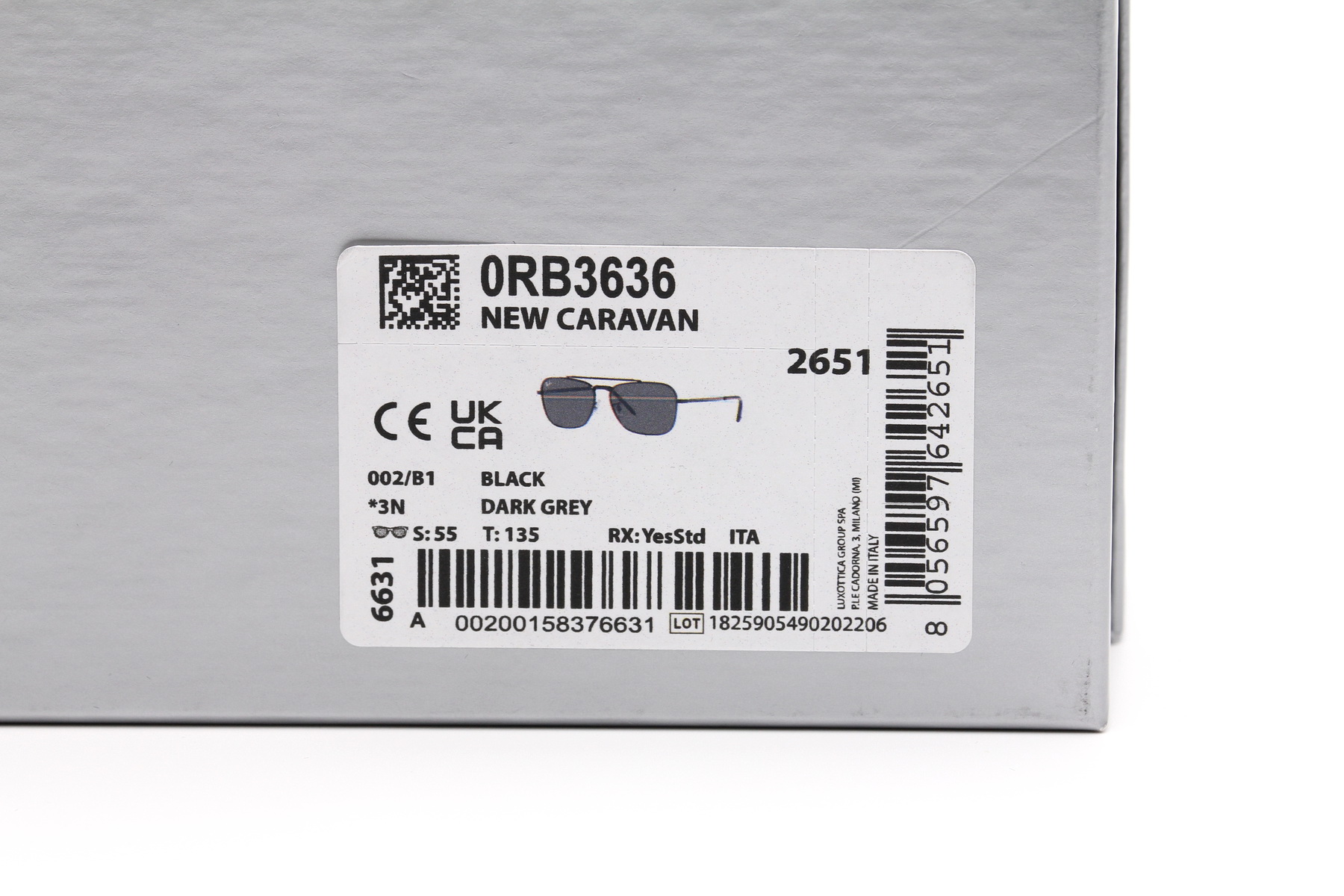 RayBan New Caravan RB3636 002/B1