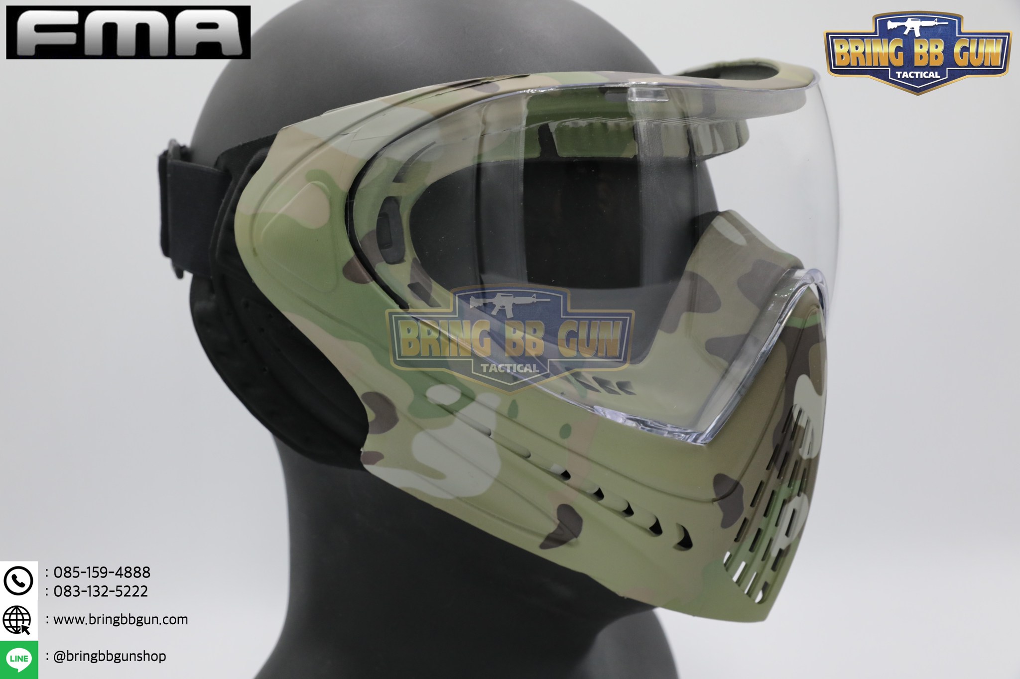 หน้ากาก F1 ยี่ห้อ FMA รุ่น เลนส์1ชั้น หน้ากากลายพราง