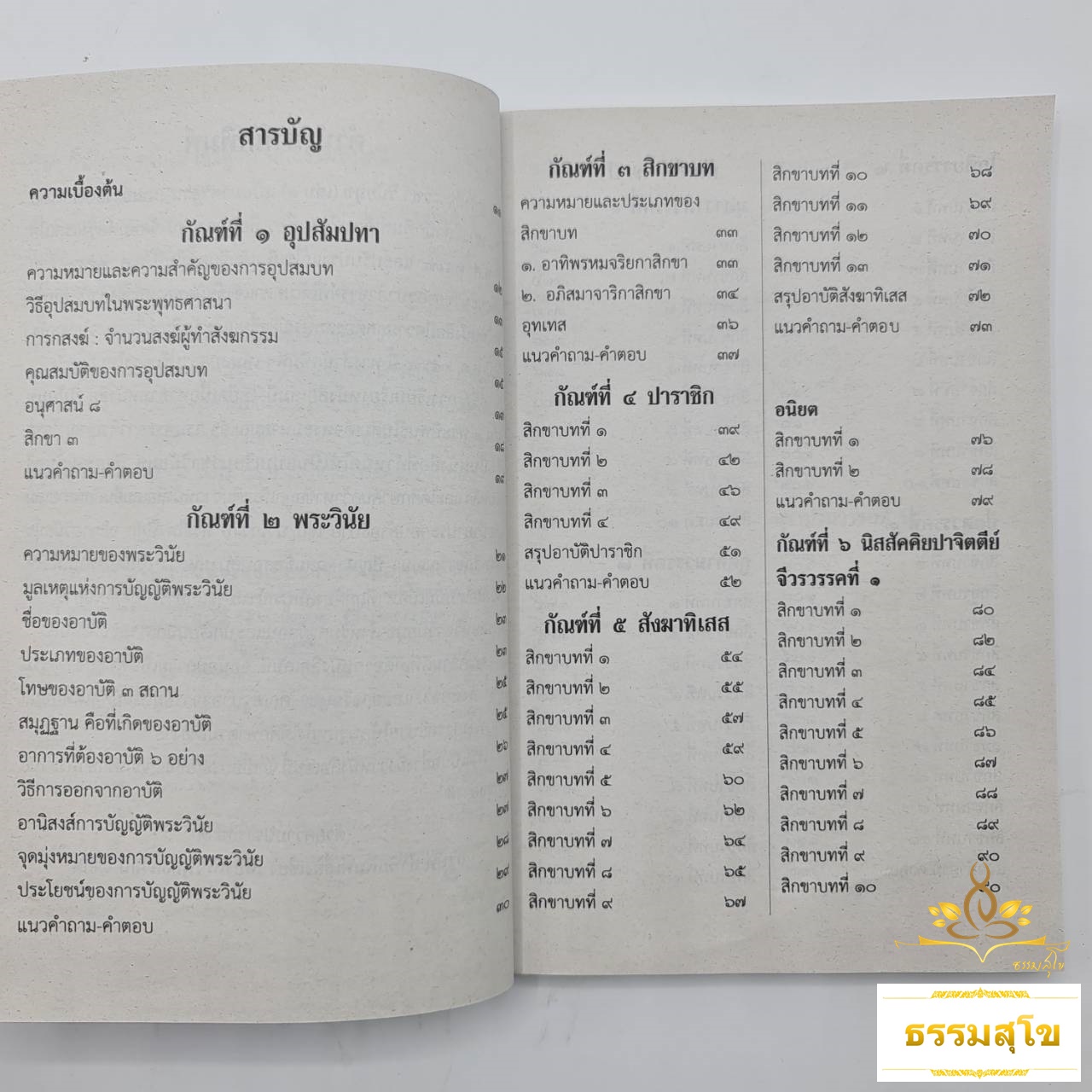 วิชา วินัยมุข เล่ม๑ ฉบับมาตรฐาน สำหรับนักธรรมและธรรมศึกษา ชั้นตรี