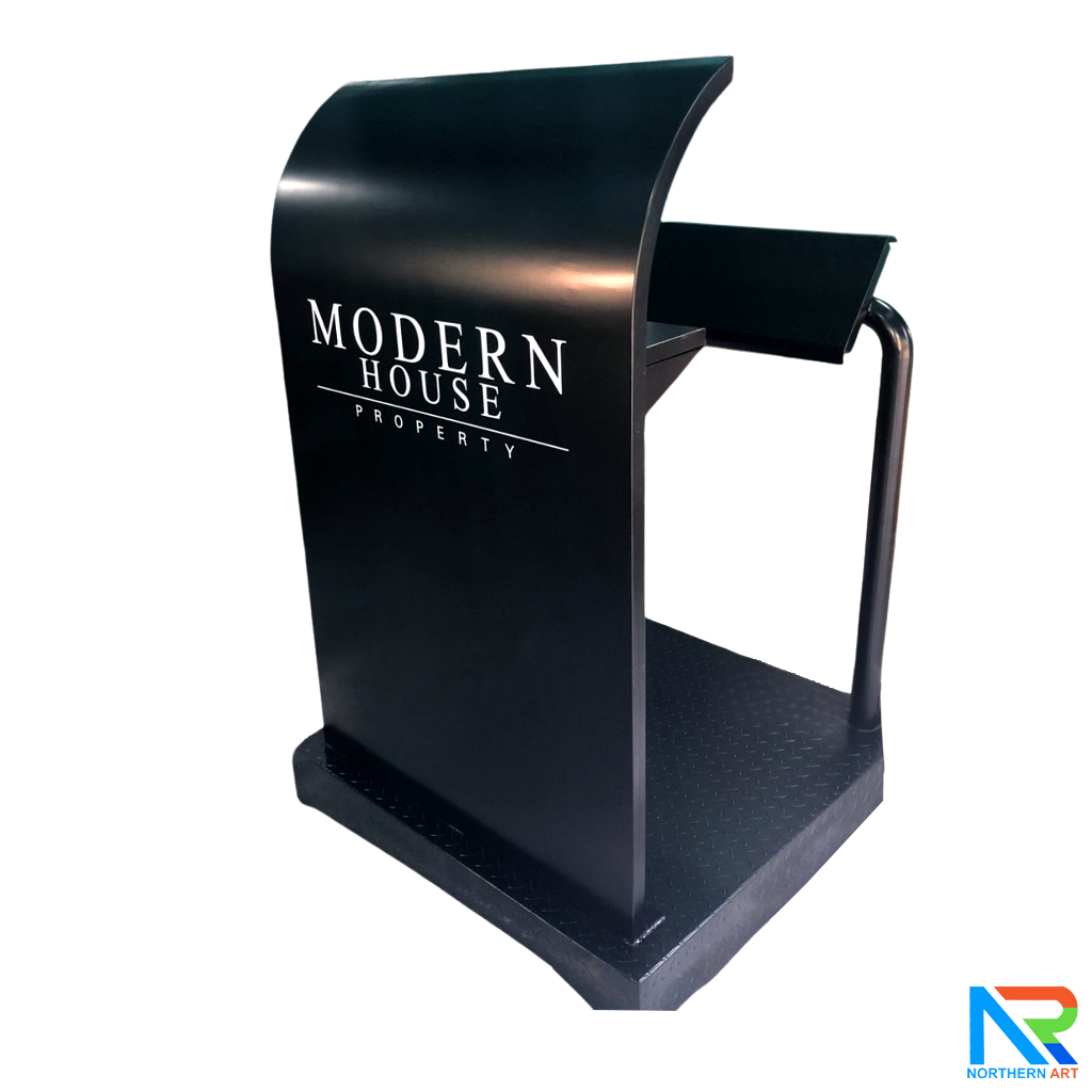 โพเดียมรปภ. เหล็กรุ่น GR-02 ขนาด (W) 85 x (L) 85 (H) 135 ซม. แข็งแรง ทนทาน ( สั่งผลิตสีที่ต้องการได้ )