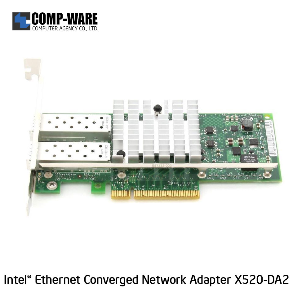 Intel Ethernet Converged Network Adapter X520-DA2 (2-Port) SFP+DAC Connector E10G42BTDA รับประกัน 3 ปี แบบBOX
