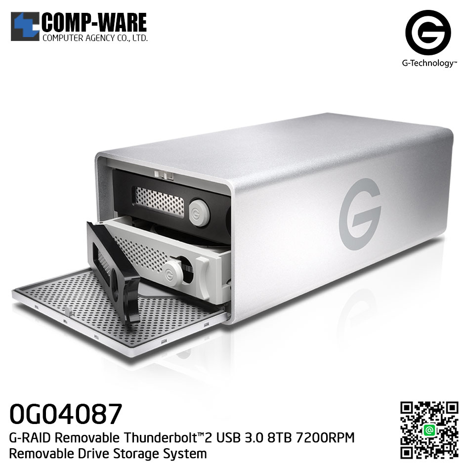 G-Technology G-RAID Removable Thunderbolt™2 USB 3.0 8TB 7200RPM Removable Drive Storage System - 0G04087