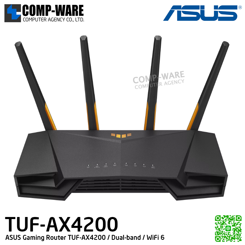 ASUS Gaming Router TUF-AX4200 / Dual-band / WiFi 6 - 3Y Warranty