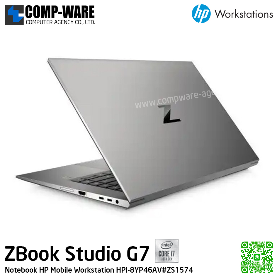 HP Mobile Workstation ZBook Studio G7 - Intel Core i7-10750H / 16GB DDR4 / 512GB PCIe NVMe / NVIDIA Quadro T2000 (4GB) / Intel AX201 + Bluetooth / 15.6inch UHD (3840x2160) / Windows 10 Pro / 3Years On-site