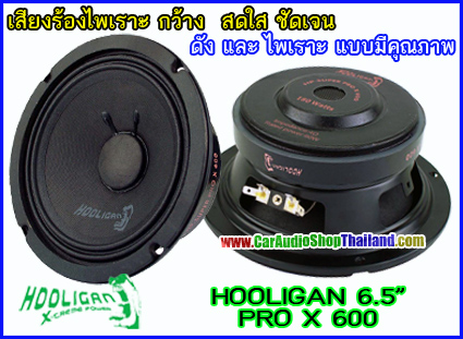 ลำโพงเสียงกลาง 6.5 นิ้ว คุณภาพสูง HOOLIGAN PRO X-600