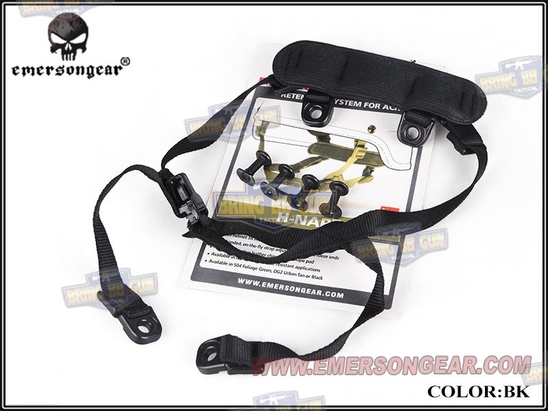 สายรัดคาง ยี่ห้อ Emerson รุ่น ทรงตัว H (EMERSON MICH Helmet Retention System H-Nape)