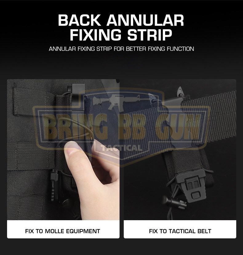 เพ้าแม็กกาซีน ทรง Tiger รุ่น 9mm. (ซองแม็กกาซีนเดี่ยวทรง TACO) (Tiger Type 9mm.) (Tiger Type 9mm. Magazine Pouch) (Magazine Pouch)