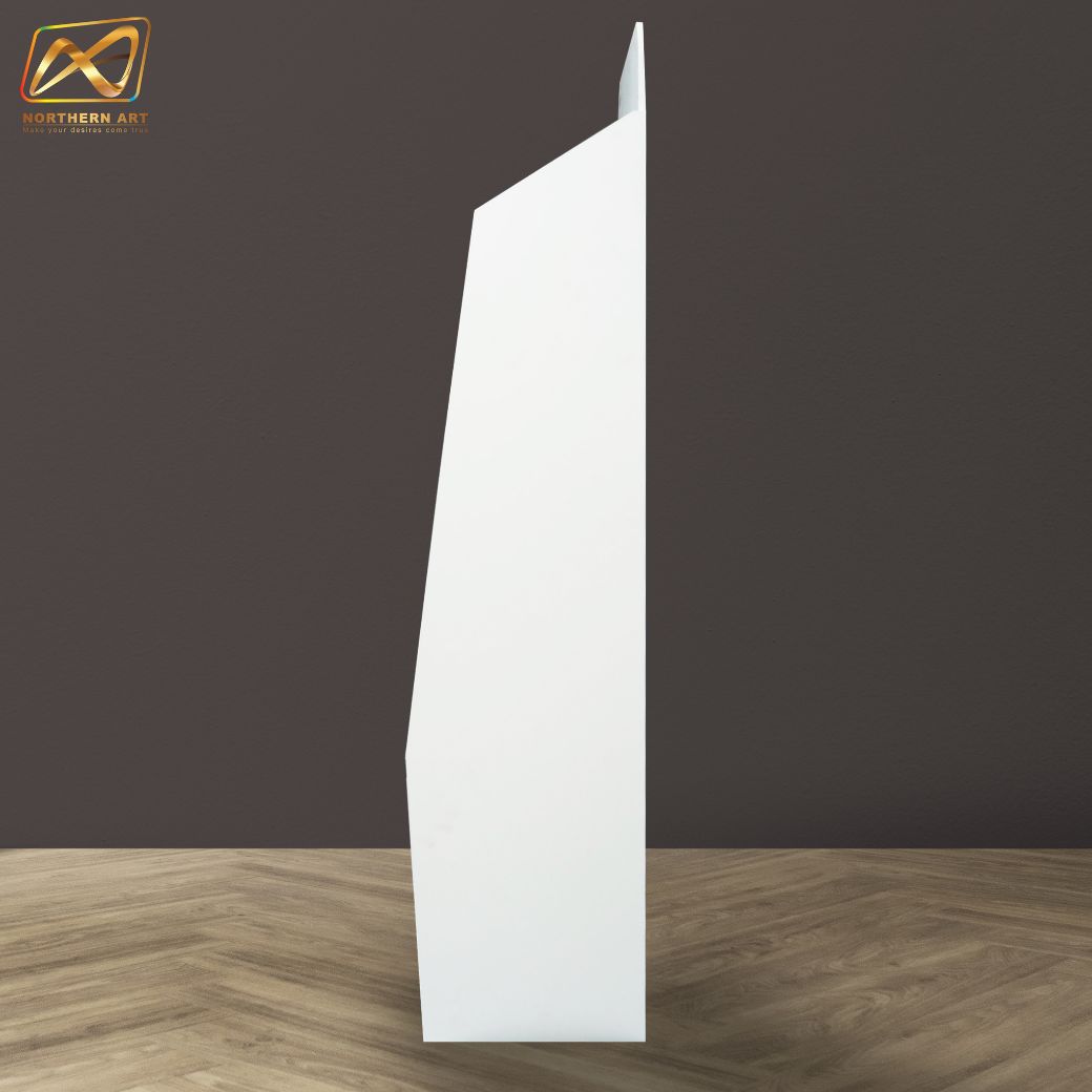 ชั้นวางสินค้าพลาสวูด 4 ชั้น ขนาด (W)52 x (D)32 x (H)150 ซม. พร้อมงานพิมพ์ พลาสวูดหนา 8 มม.