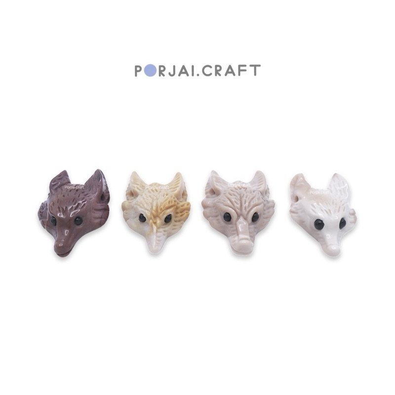 Mookaite Jasper Fox Bead ลูกปัดมูไคต์ สุนัขจิ้งจอก