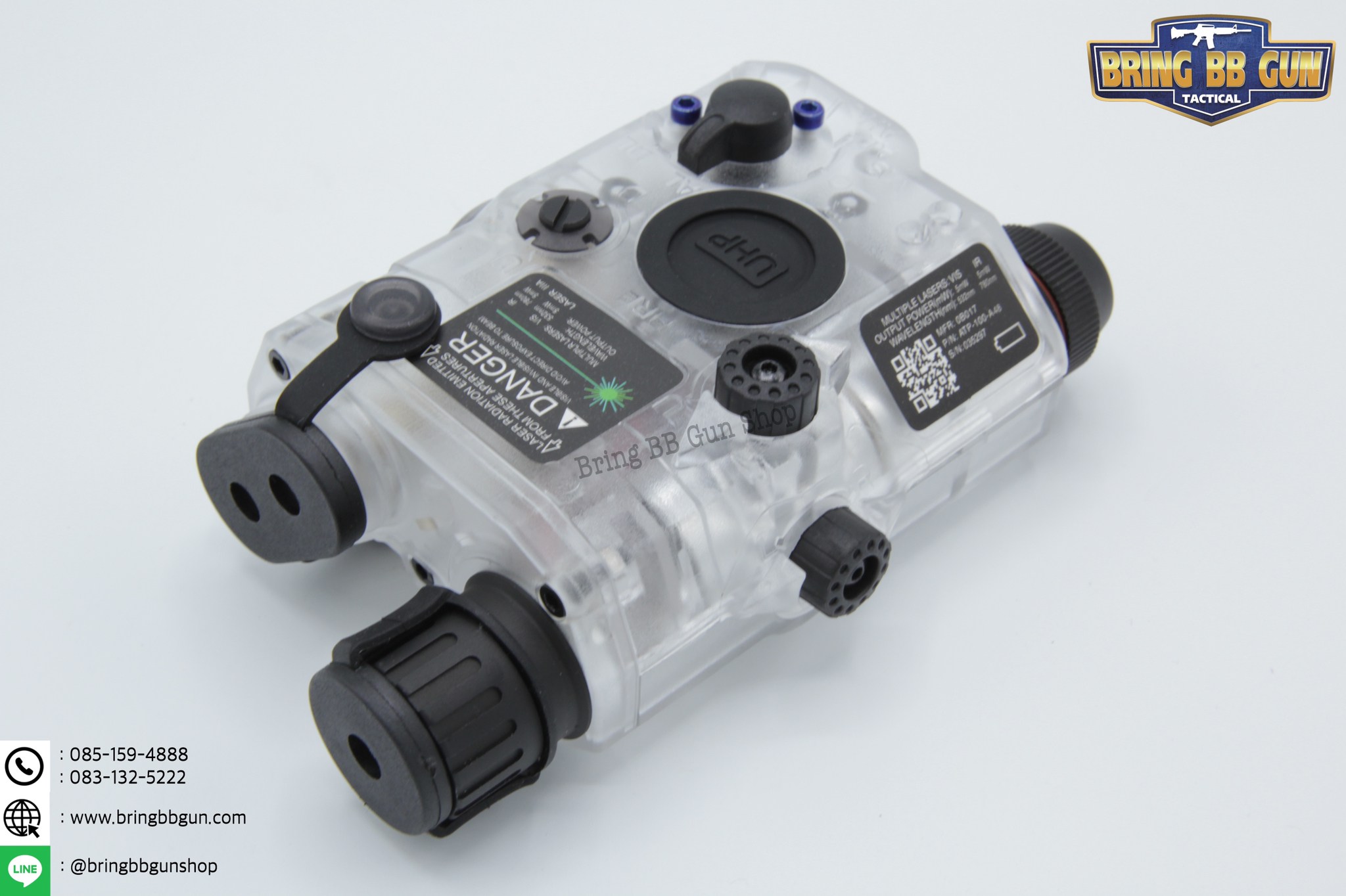 ไฟฉาย+เลเซอร์สีเขียว PEQ-15/LA-5C UHP (กล่องแบตไฟฉาย+เลเซอร์สีเขียว)