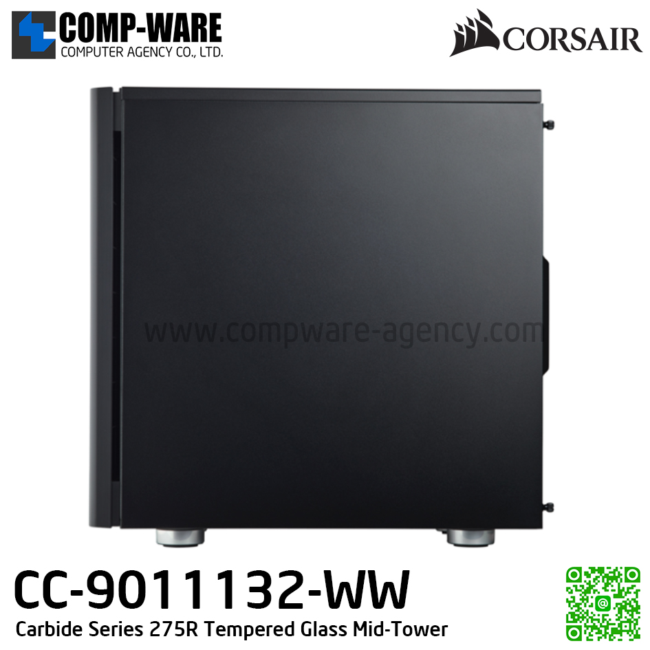 CORSAIR Carbide Series 275R Tempered Glass Mid-Tower Gaming Case Black - 275R-BK (CC-9011132-WW) เคสเปล่า