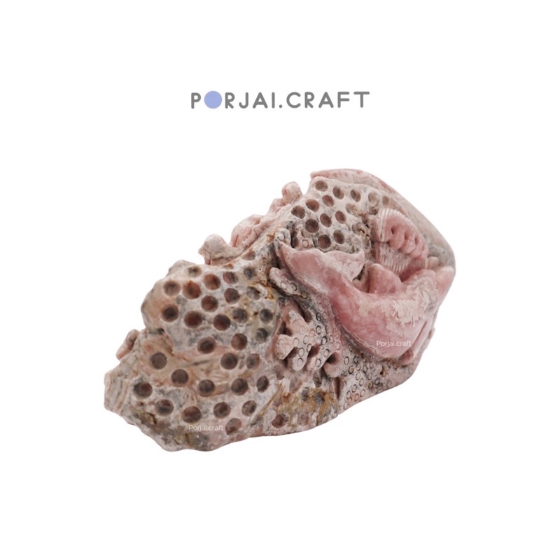 Rhodochrosite fish carving โรโดโครไซต์แกะสลักรูปปลา