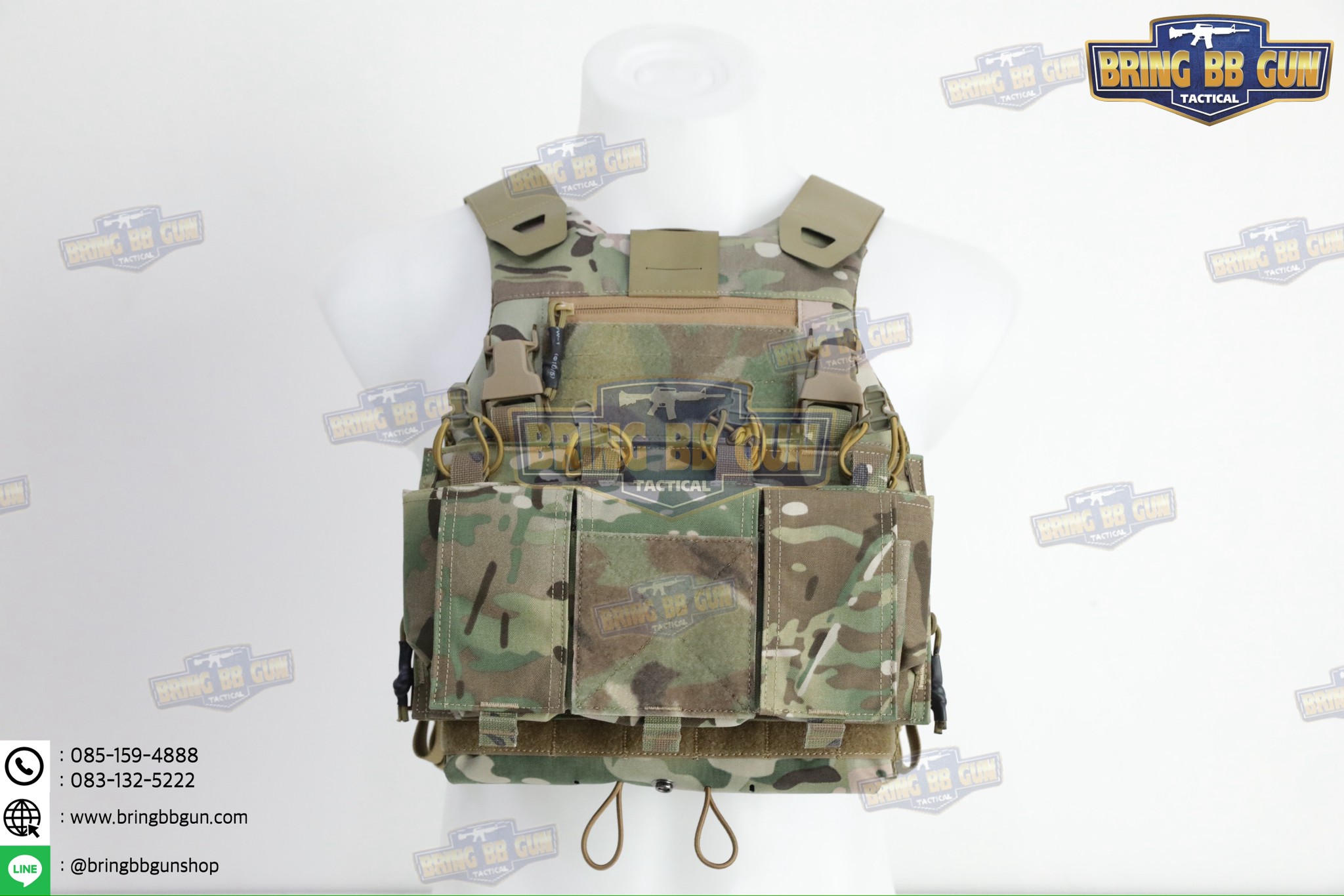 เสื้อเวส FCSK 3.1 (เสื้อเวส FCSK 3.0 + เพ้าแม็กกาซีน4ช่อง) (FCSK 3.1 Plate Carrier) (FCSK 3.0 + 5.56 Quadruple Mag Plate)