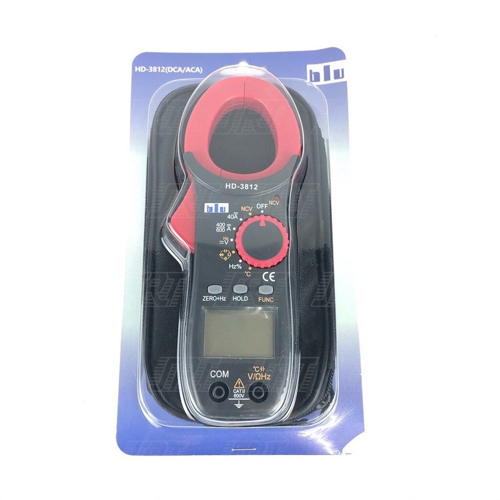 แคลมป์มิเตอร์ BLU 3812A | M-HD-3812A | ยีห้อBLU | CLAMP METER DCA/ACA 600A (blu) | ส่งเร็ว