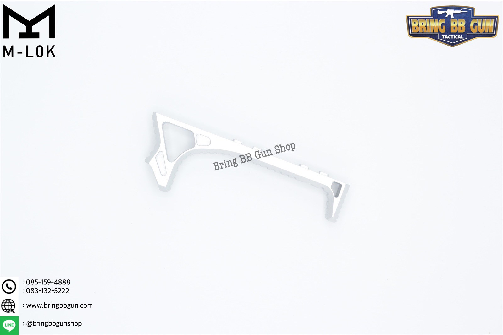 กริ๊ปมือหน้า ยี่ห้อ Castellan รุ่น Curve Foregrip CNC M-Lok (ใช้ได้กับชุดหน้าระบบราง M-Lock เท่านั้น)