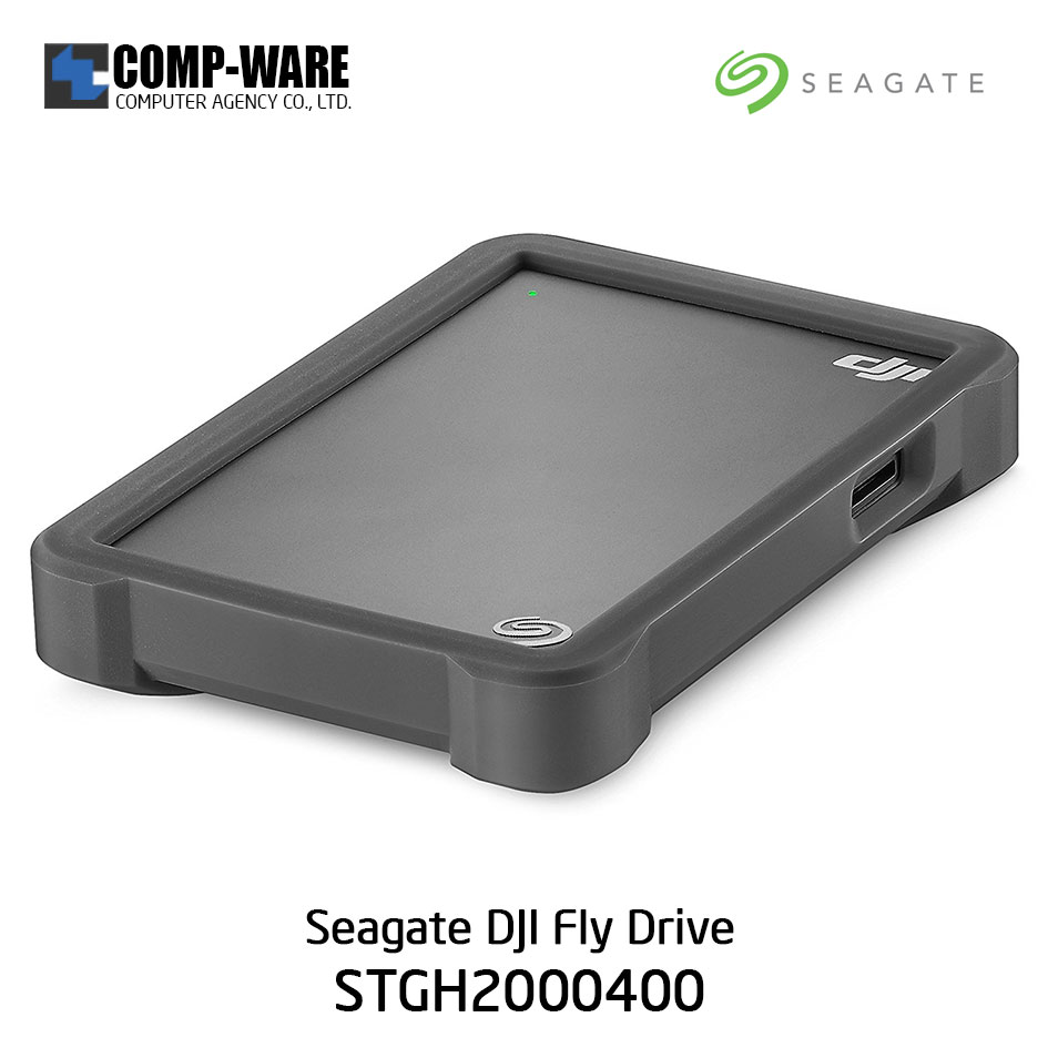 Seagate 2TB DJI Fly Drive for Drone Footage - Portable Drive with Micro SD Card Slot and USB-C to USB-C cable STGH2000400