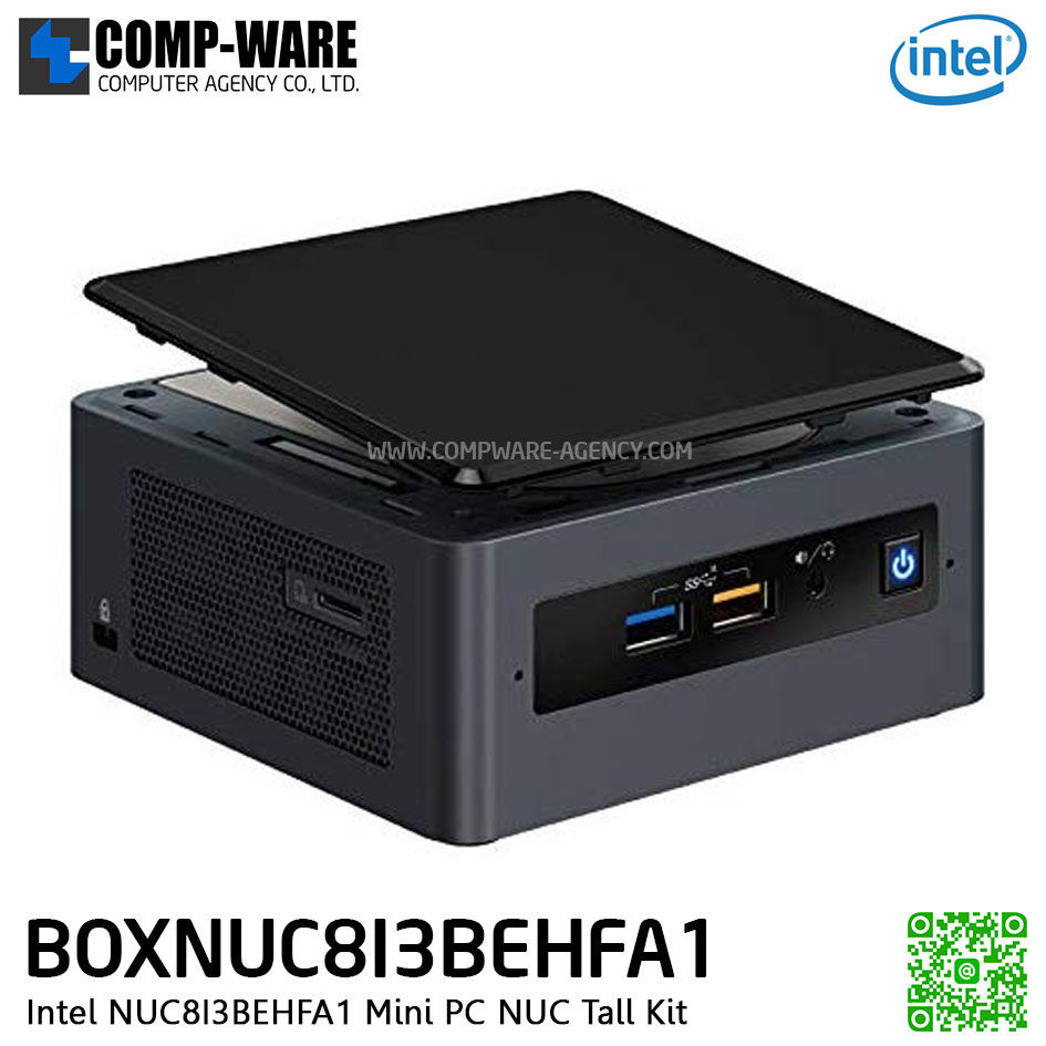Intel NUC8I3BEHFA Mini PC NUC Tall Kit - NUC i3-8109U Processor (4M Cache, up to 3.60 GHz), 16GB Intel Optane Memory M.2 module pre-installed, 1TB HDD, Windows 10 x64 Home, 2xDDR4-2400 1.2V SO-DIMM pre-installed, Intel Wireless-AC 9560 + Bluetooth 5.0 BOX
