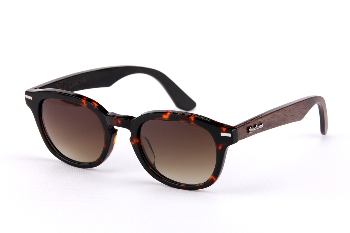 แว่นกันแดดขาไม้ Weekend Duet Collection Tokyo Havana (Dark)