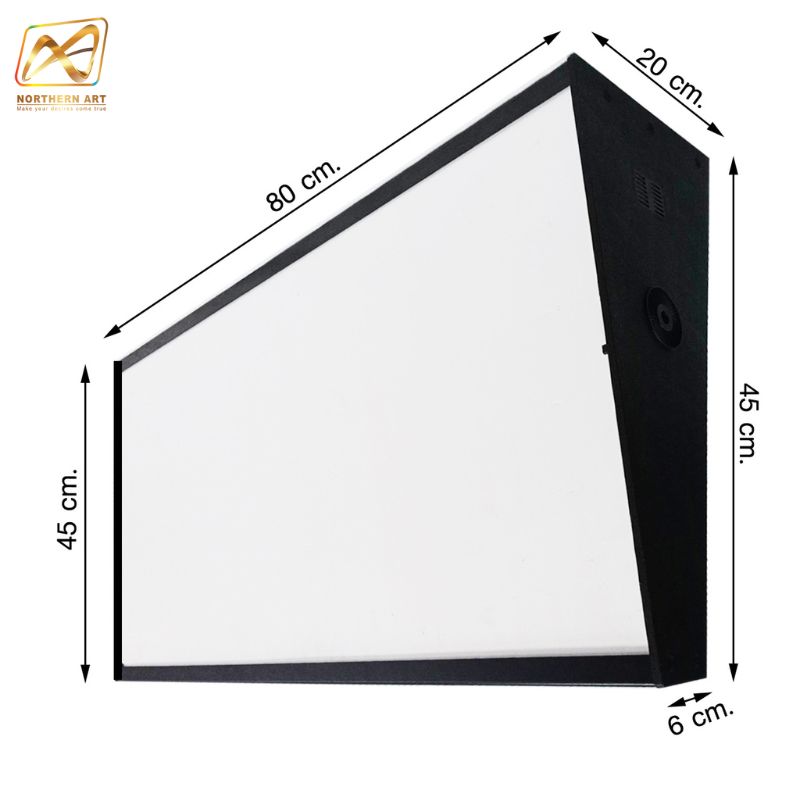 ป้ายไฟLED ตู้ไฟLED ขนาด 80X45 cm. สามารถติดตั้งแบบติดผนัง-เพดานได้ ติดตั้งง่าย ประหยัดพลังงาน ถอดประกอบได้