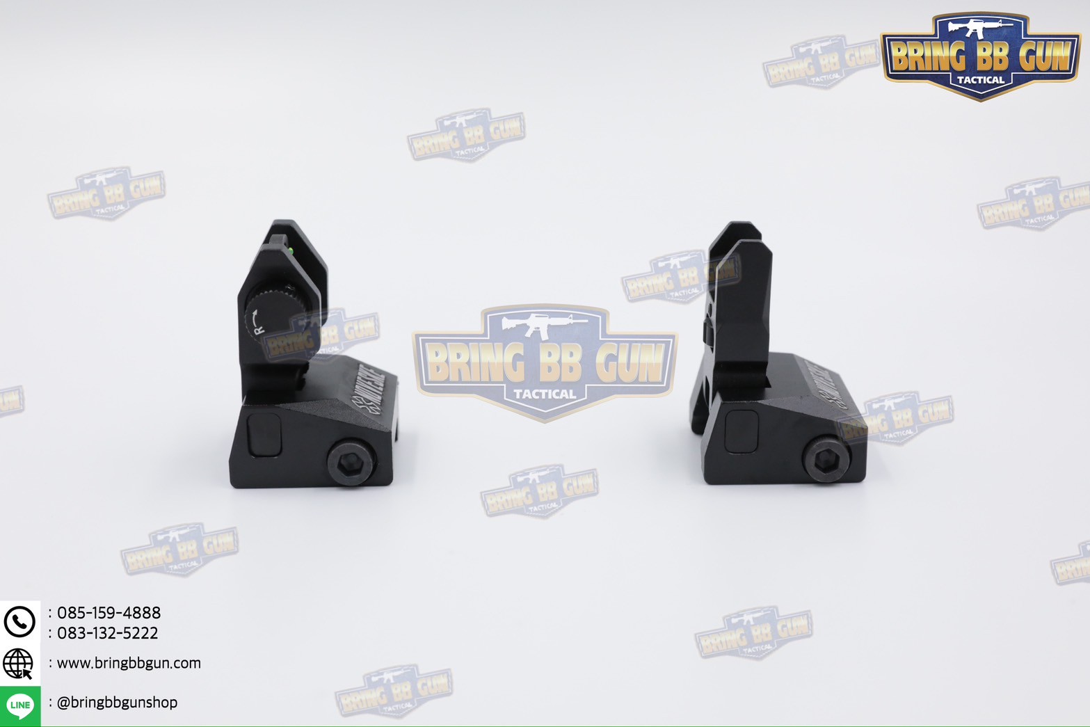 ศูนย์หน้า-หลังพับได้แบบโลหะ รุ่น ศูนย์เล็งเรืองแสง ทรง Noveske