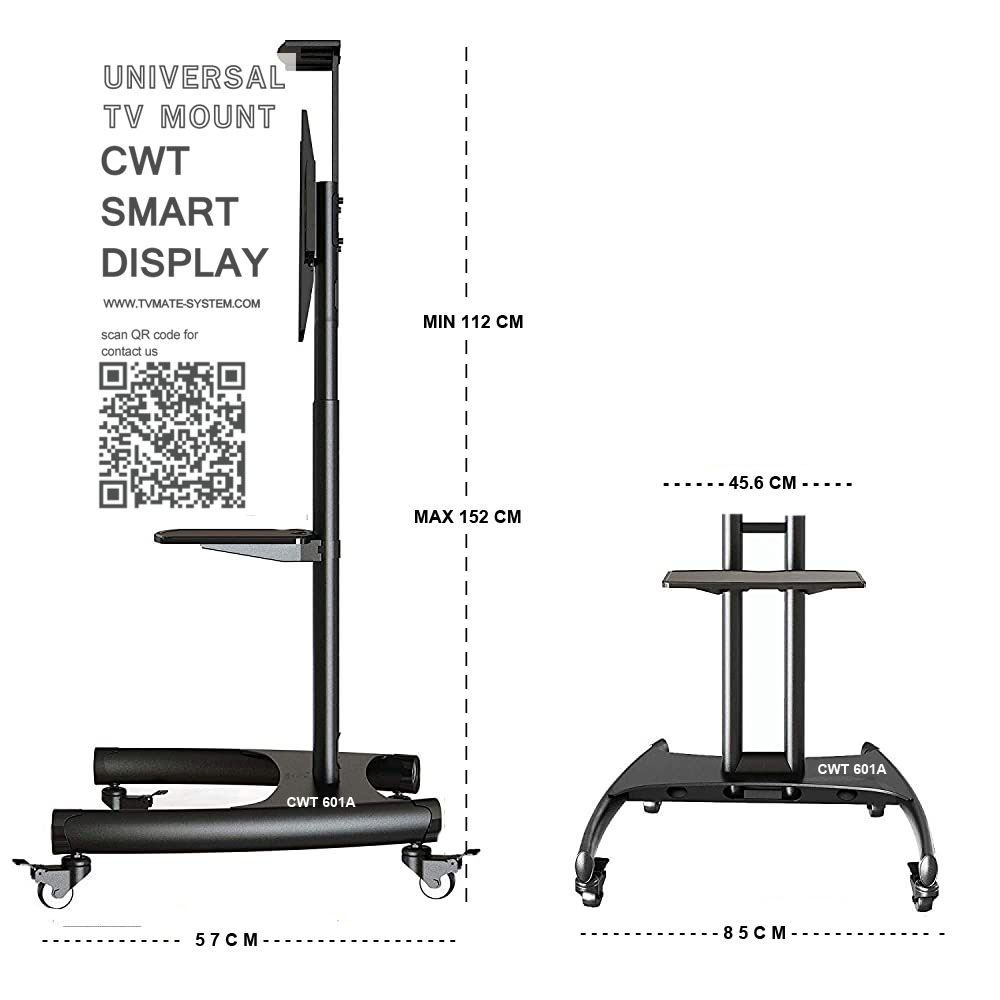 ขาแขวนทีวีตั้งพื้นมีล้อเลื่อน ทีวีขนาดตั้งแต่ 32- 65 นิ้ว