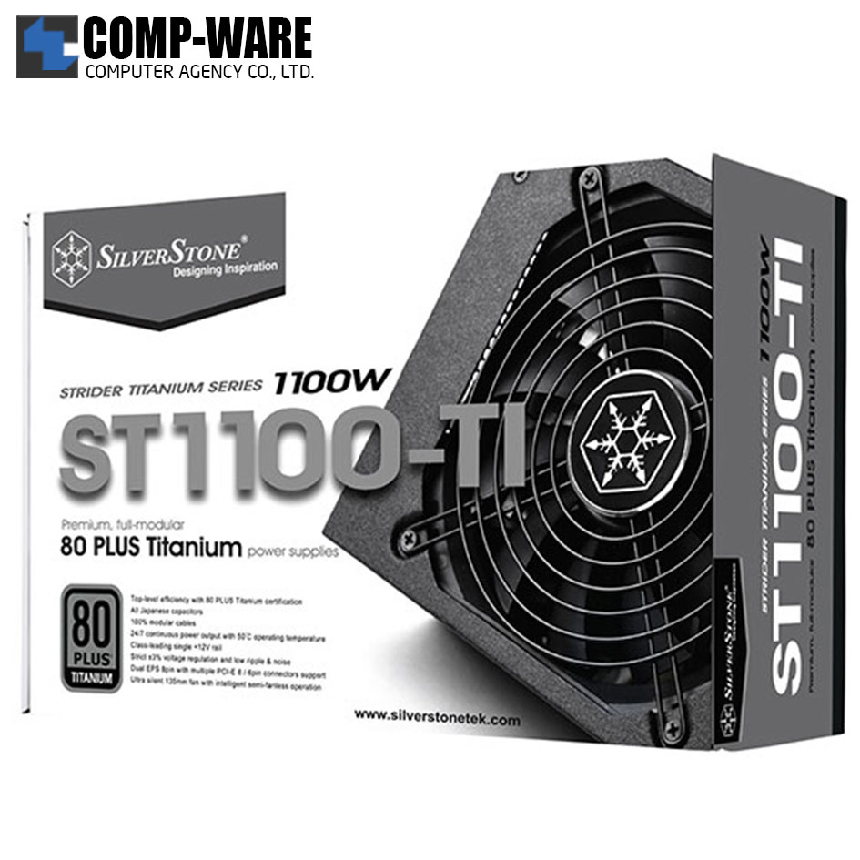 SilverStone Strider ST1100-TI 1100Watt 80Plus Titanium ATX Power Supply