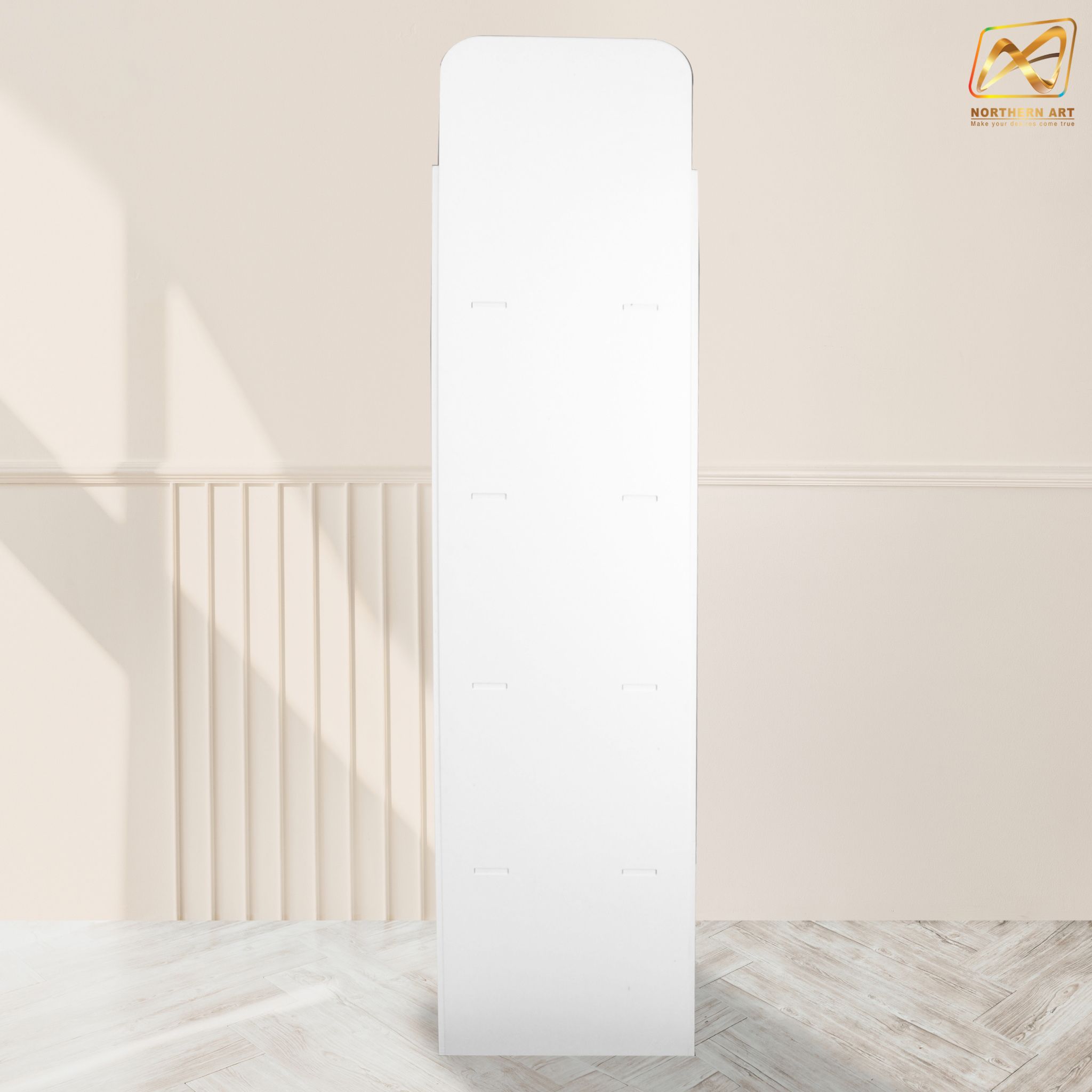 ชั้นวางสินค้าพลาสวูด 4 ชั้น ขนาด (W)30 x (D)30 x (H)135 ซม. พลาสวูดหนา 8 มม.พร้อมงานพิมพ์สติ๊กเกอร์ สำเนา