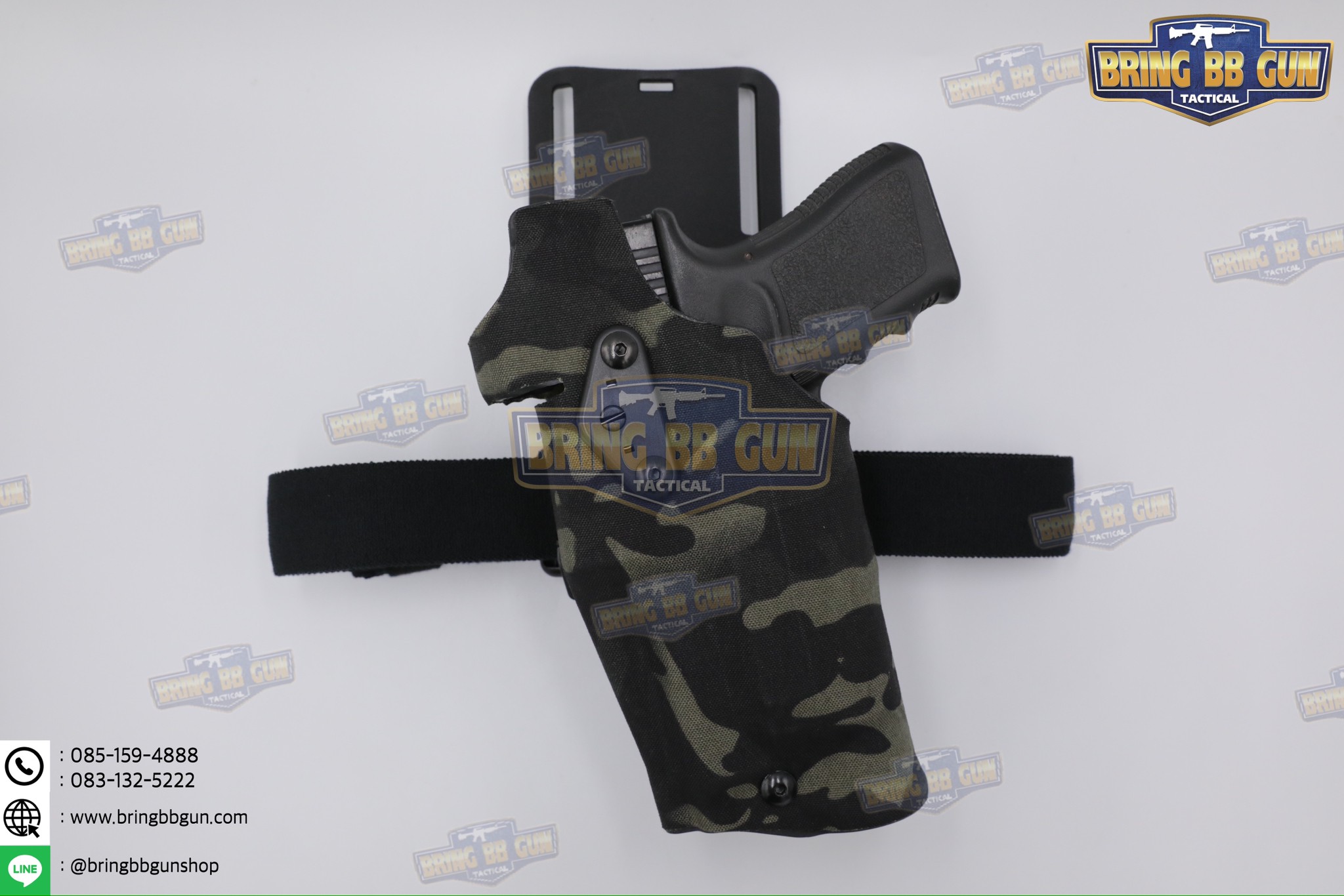 ซองปืนพกนอกปลดนิ้วโป้ง สำหรับGlock และ ไฟฉาย (Glock 17 + X300) ◾มือซ้าย◾