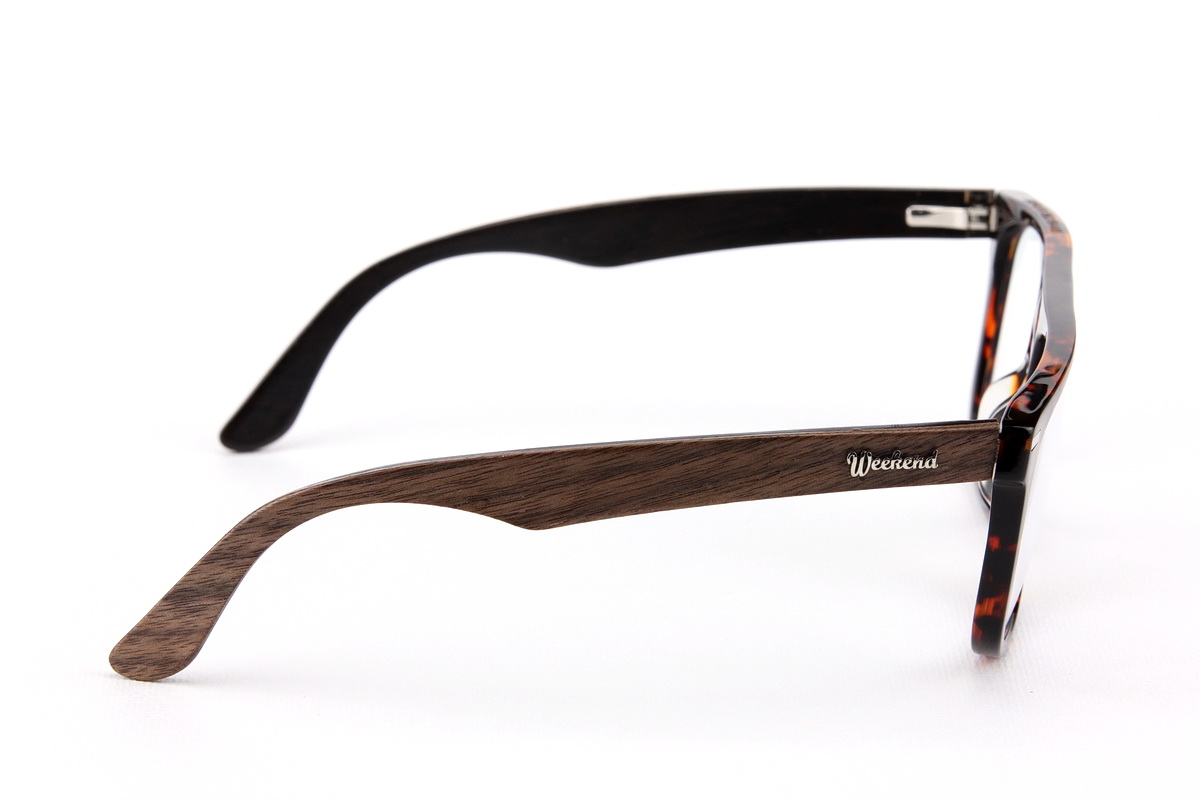 กรอบแว่นสายตาขาไม้ Weekend Duet Collection Berlin Havana (Dark)