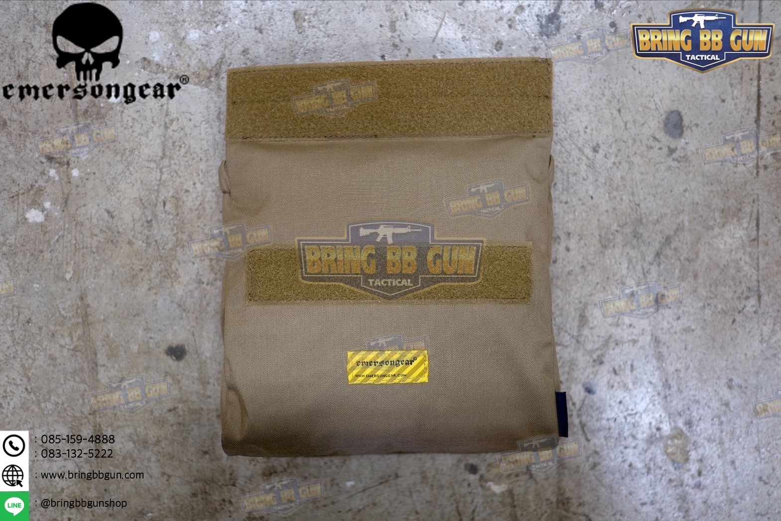 ถุงทิ้งแม็กกาซีนแบบพับได้ ยี่ห้อ Emerson (ถุงเก็บอุปกรณ์ แบบตีนตุ๊กแก) (Vest/Tactical Belt Paste Pouch)