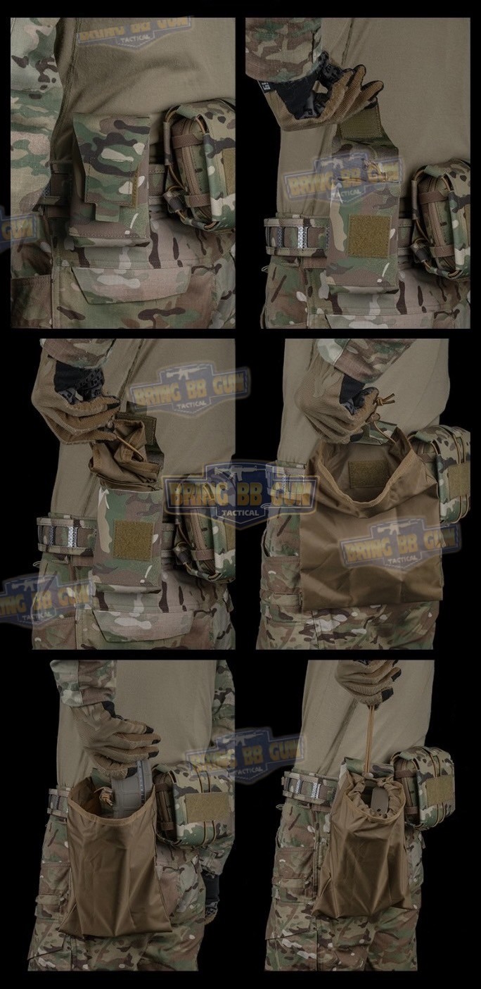 ถุงทิ้งแม็กกาซีน แบบพับได้ รุ่น Mini (ถุงเก็บอุปกรณ์) (Quick Deployment Recycling Bag) (Folding Magazine Recycling Bags) (Drop Pouch) (Dump Pouch)