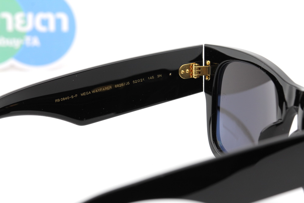 RayBan Mega Wayfarer RB0840SF 6826J5 Blacked Out collection by A$AP Rocky