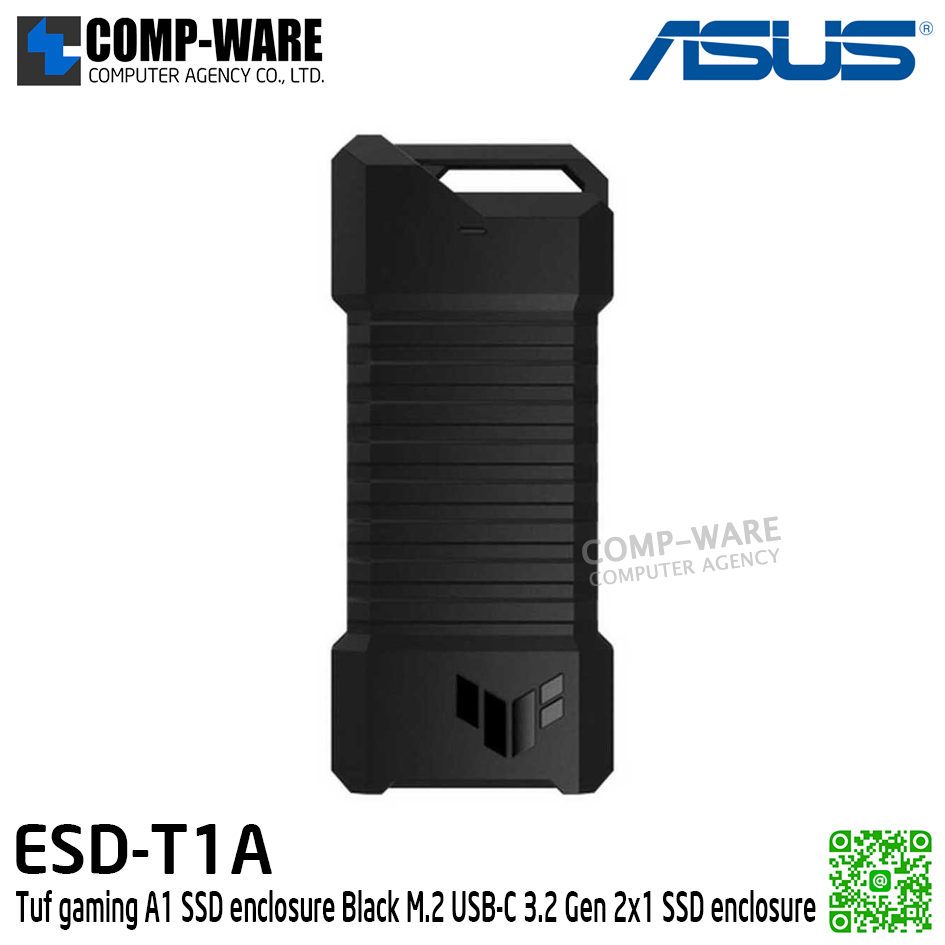 Asus Tuf Gaming ESD-T1A SSD M.2 External Case - (TYPE-C) USB3.2 Gen 2X1 - SSD Compatility M.2 PCI Express 2280/2260/2242 - 1Y Warranty