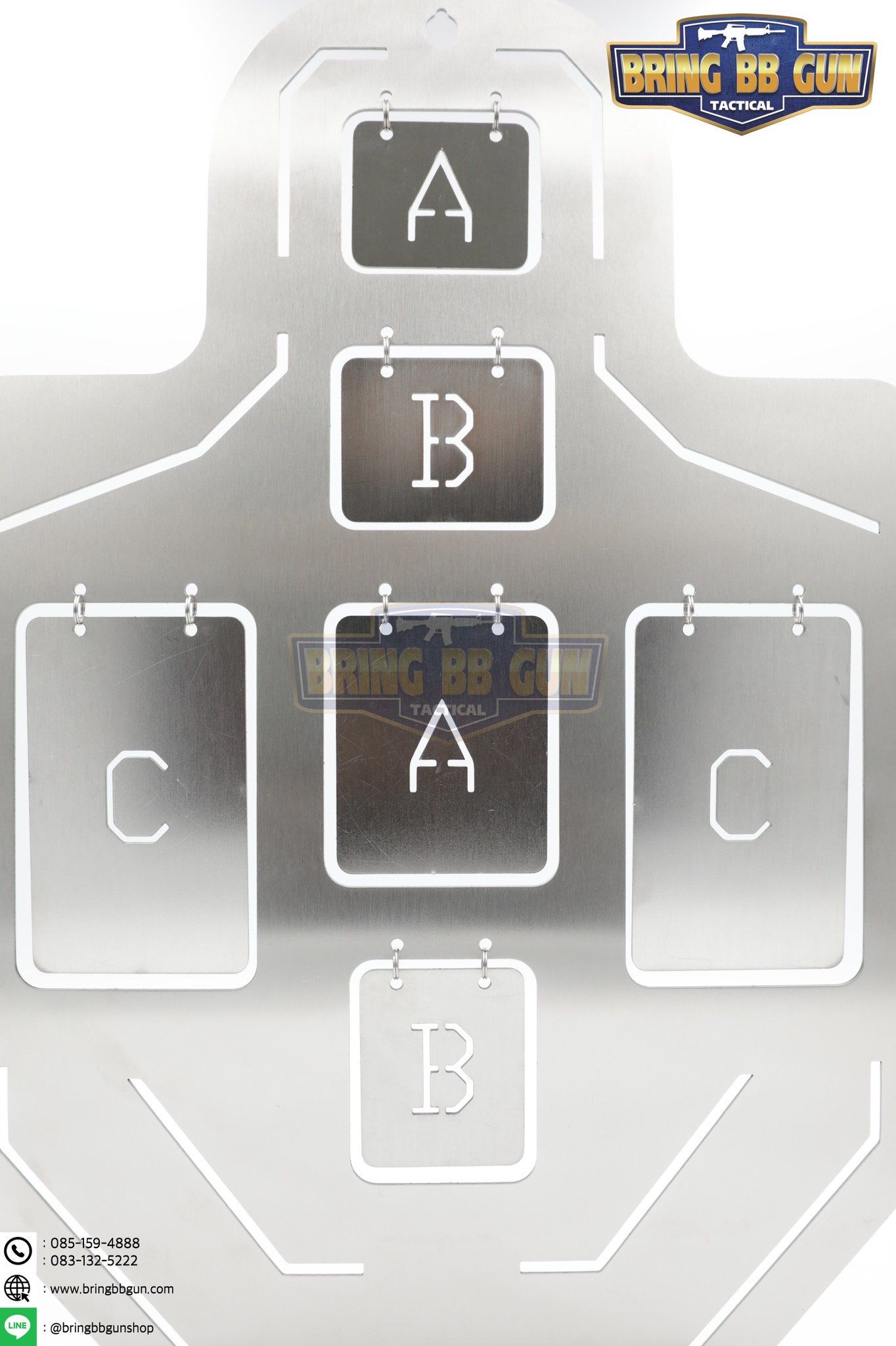 เป้าเพลตเหล็กสำหรับฝึกซ้อมยิงปืนบีบีกัน รุ่น B01 (เป้าซ้อมยิงรูปคน)