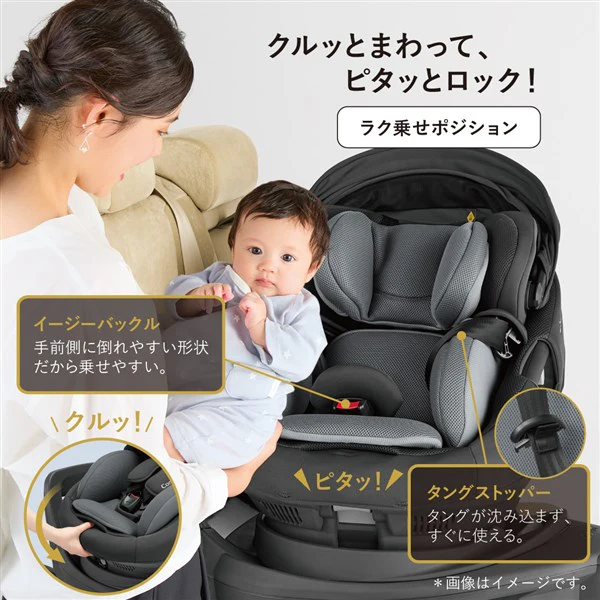 คาร์ซีทมือสอง Combi White Label THE S ISOFIX Egg Shock ZD Navy (NB)