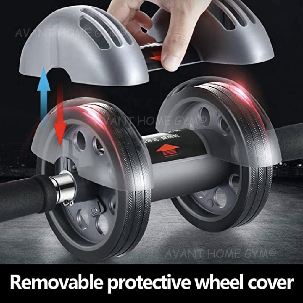 พร้อมส่ง* [ส่งฟรี !!] ลูกกลิ้งอัจฉริยะ บริหารหน้าท้องแบบล้อคู่ Double Wheel AB Power จากUSA วัสดุพรีเมี่ยม