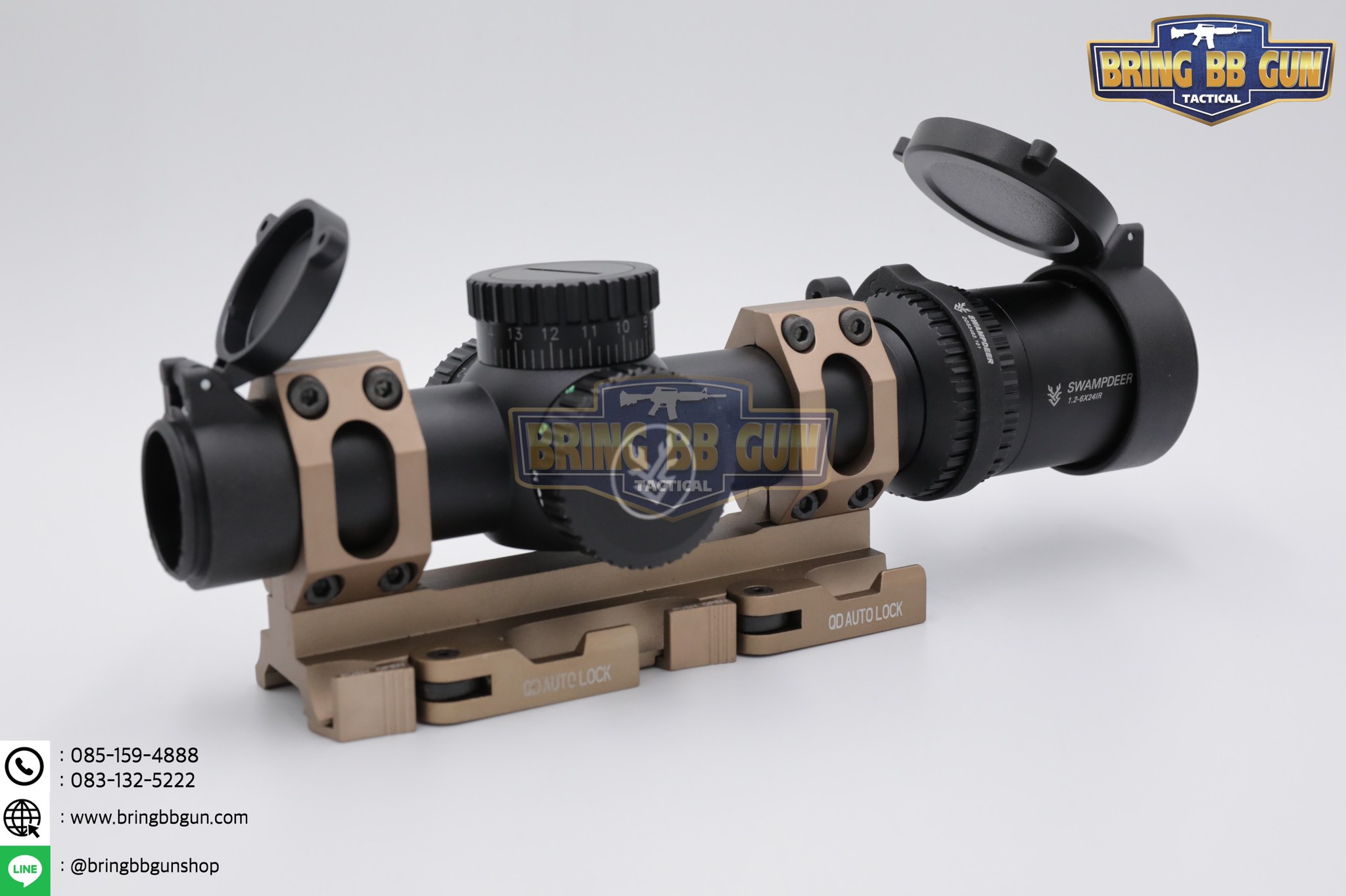 ขาจับกล้องคู่แบบปลดไว (ไซค์เล็ก) Scope AR Recon QD Mount ขาจับกล้องขนาดวง 25 และ 30mm. รุ่นปลดไว จับราง 20 mm.