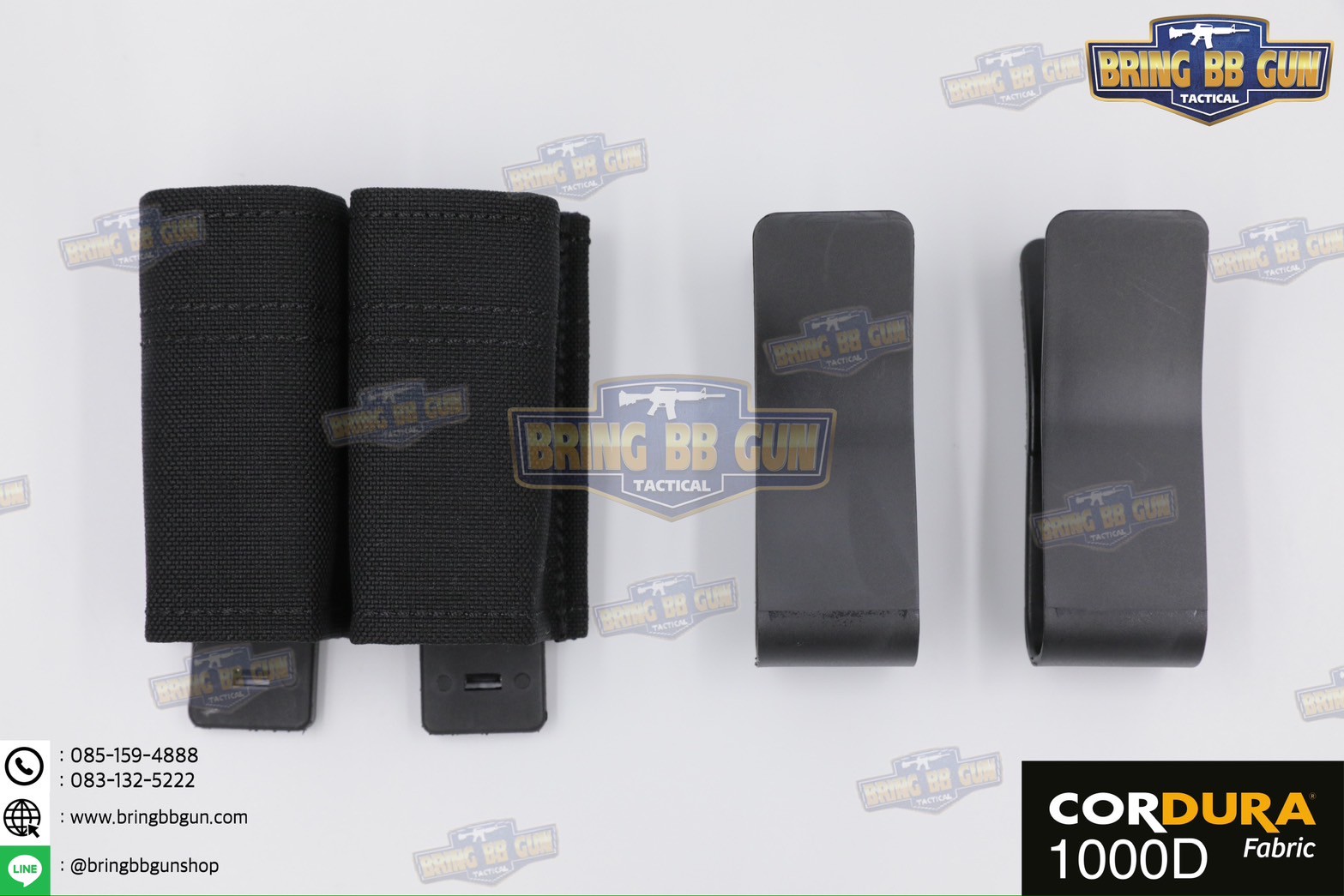 เพ้าแม็กกาซีนปืนสั้นแบบคู่ ทรง ESS รุ่น 9mm. (ซองแม็กกาซีนแบบคู่ ESS รุ่น 9mm.) (FAST 9mm. Double Soft Pouch)