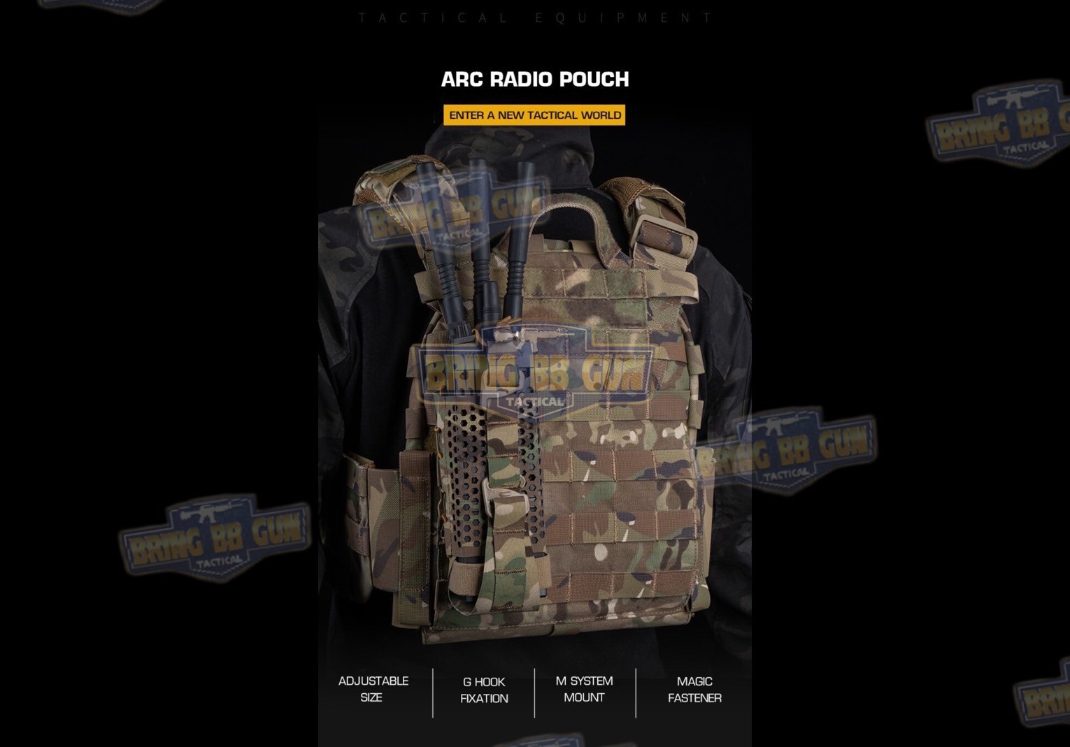 เพ้าวิทยุสื่อสารแบบผ้า Universal ทรงรังผึ้ง (ซองวิทยุสื่อสารแบบผ้า ปรับใส่ได้ทุกรุ่น) (ARC Hive Radio Pouch)