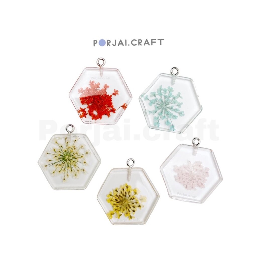 จี้เรซิ่นดอกไม้ Resin flower pendants 28mm