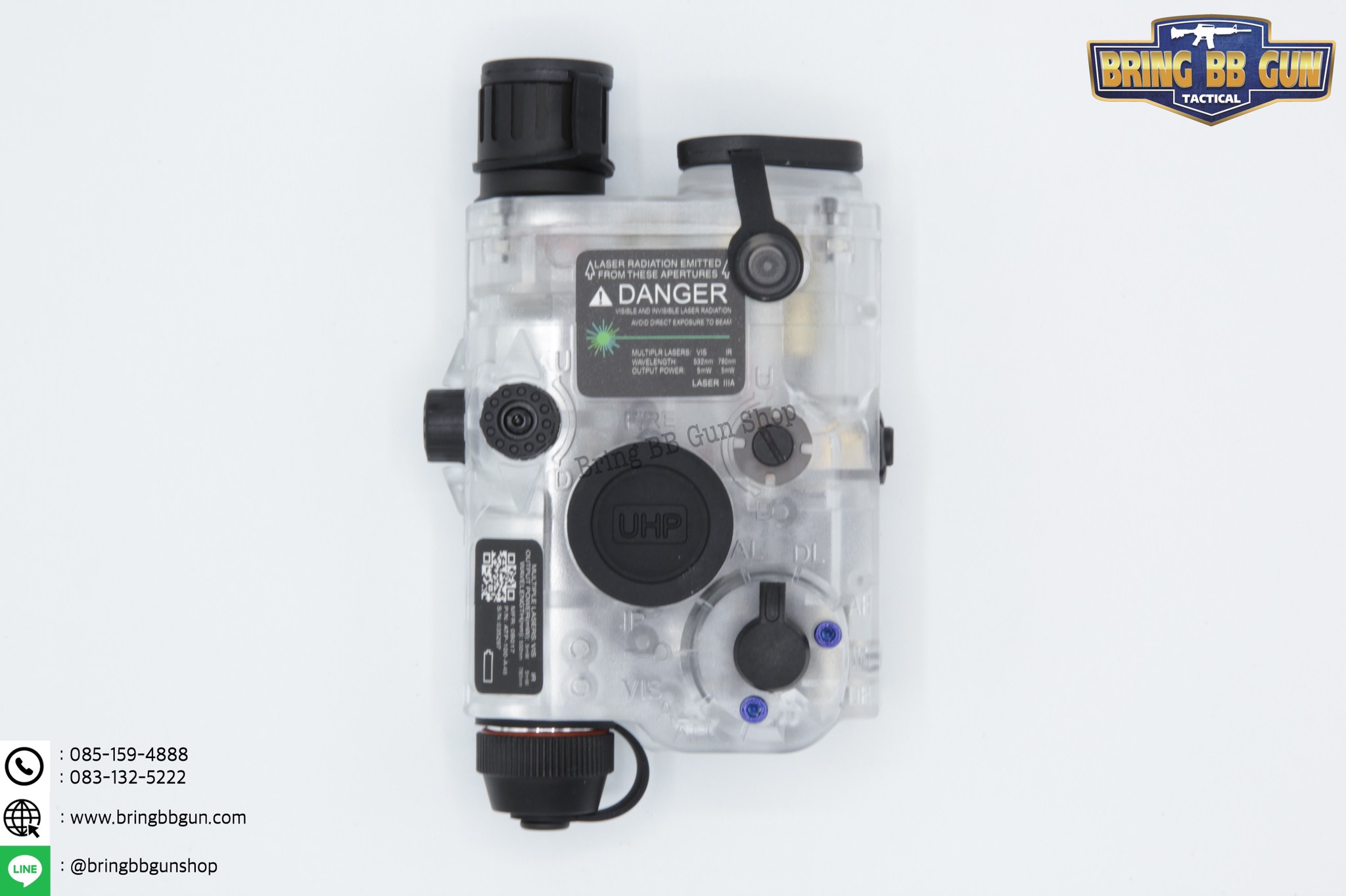 ไฟฉาย+เลเซอร์สีเขียว PEQ-15/LA-5C UHP (กล่องแบตไฟฉาย+เลเซอร์สีเขียว)