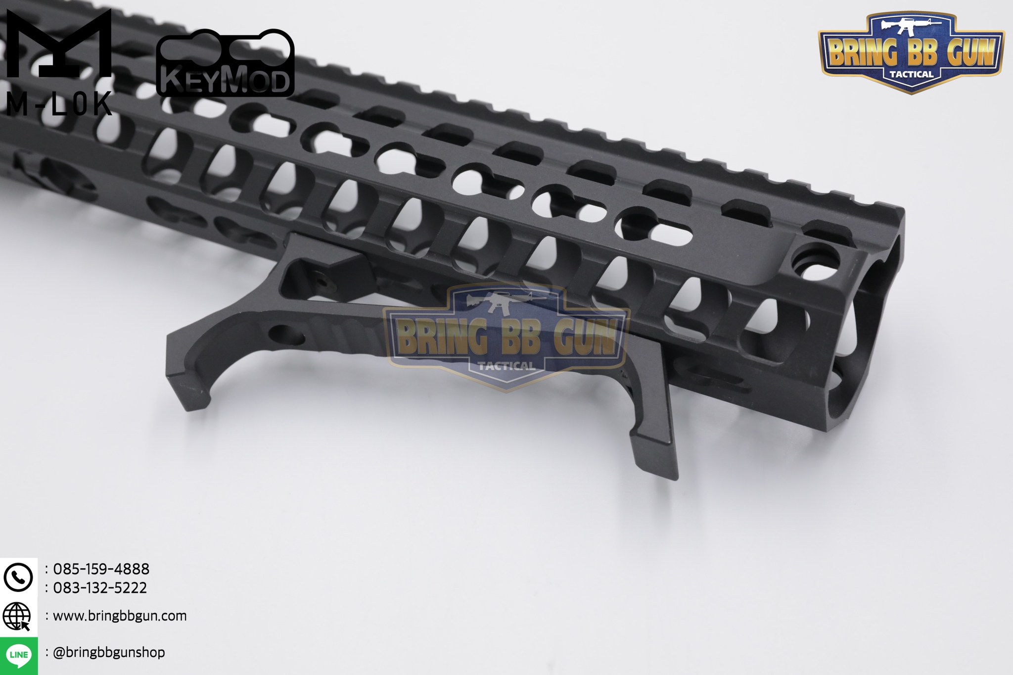 กริ๊ปมือหน้า VP23 (VP23 Tactical Angled Grip) (VP23 Tenaci Grip) (ใช้ได้กับชุดหน้าระบบราง M-Lok และ Keymod)