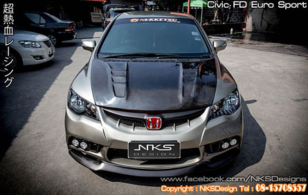 HONDA CIVIC FD EURO SPORT COMPLETE SET RAW WORK (NKS DESIGN)