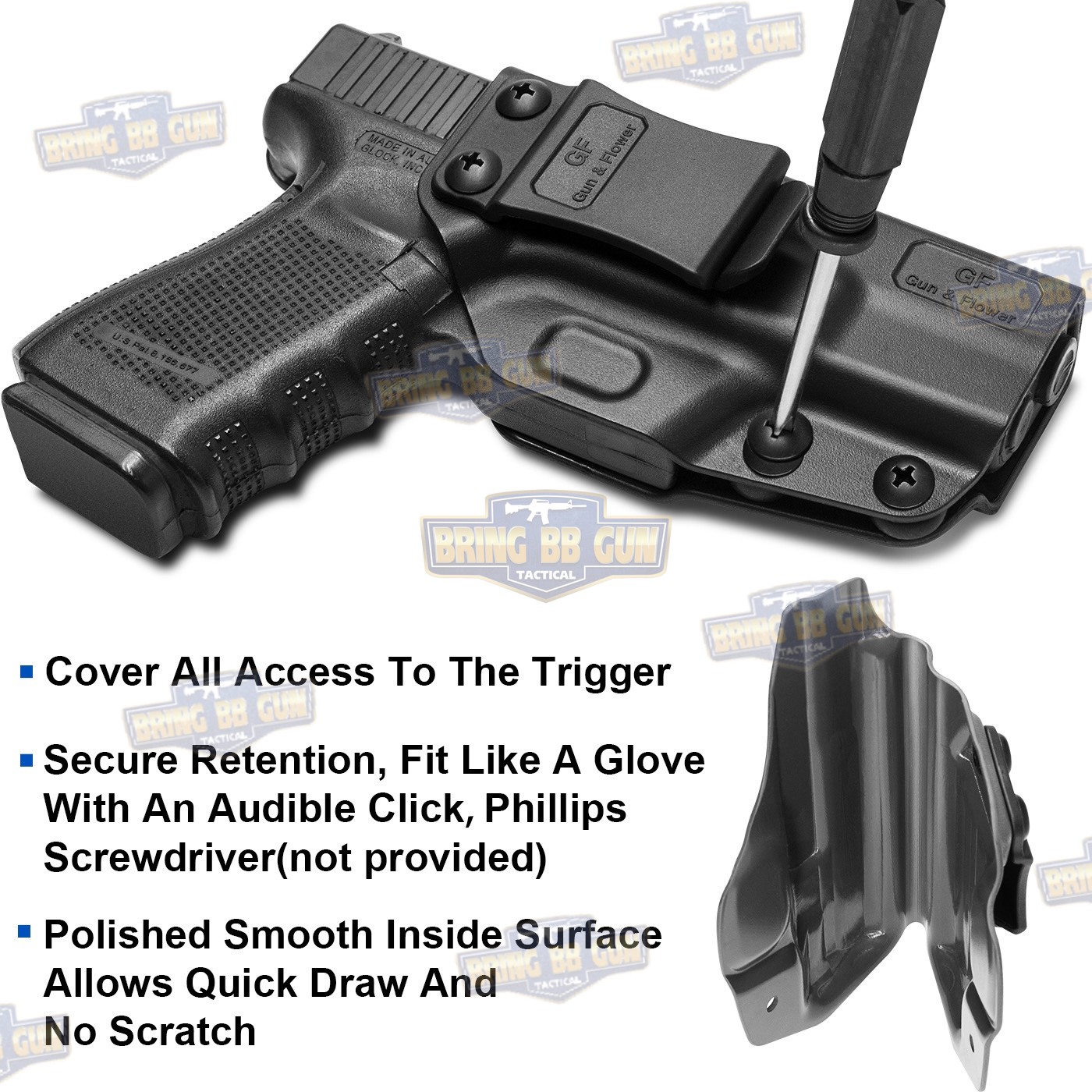ซองปืนพกใน IWB ยี่ห้อ Gun&Flower รุ่น Glock19 Gen 1-4