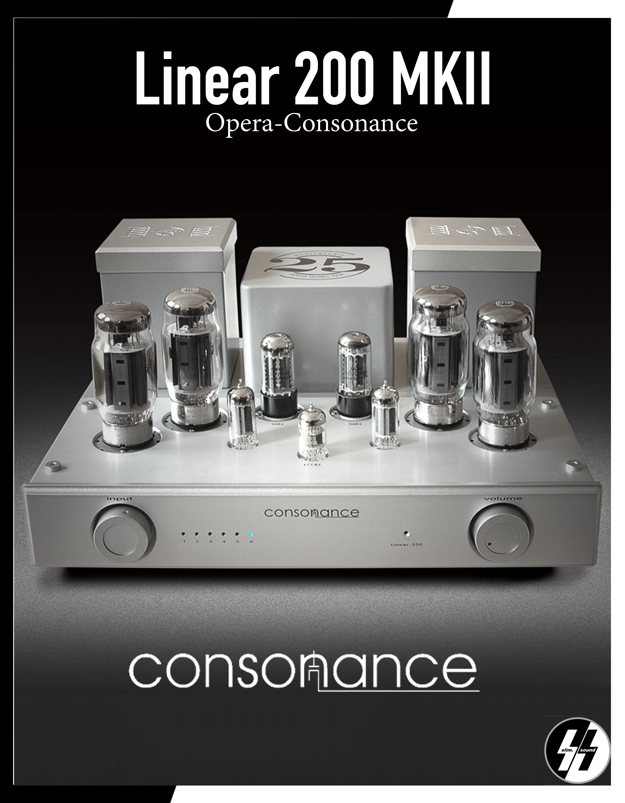 แอมป์หลอด | Opera-Consonance - Linear 200 MKII | Vacuum Tube KT120 x 4 - Intergrated Amplifier Push-Pull | 35 Watt (RMS 1kHz)