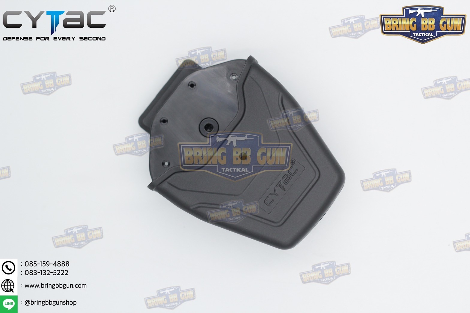 ซองกุญแจมือชนิดบานพับ รุ่น ไม่มีฝาปิด ยี่ห้อ Cytac (Handcuff Pouch) + กุญแจมือบานพับ