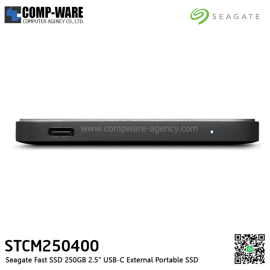 Seagate Fast SSD 250GB 2.5" USB-C External Portable SSD - STCM250400